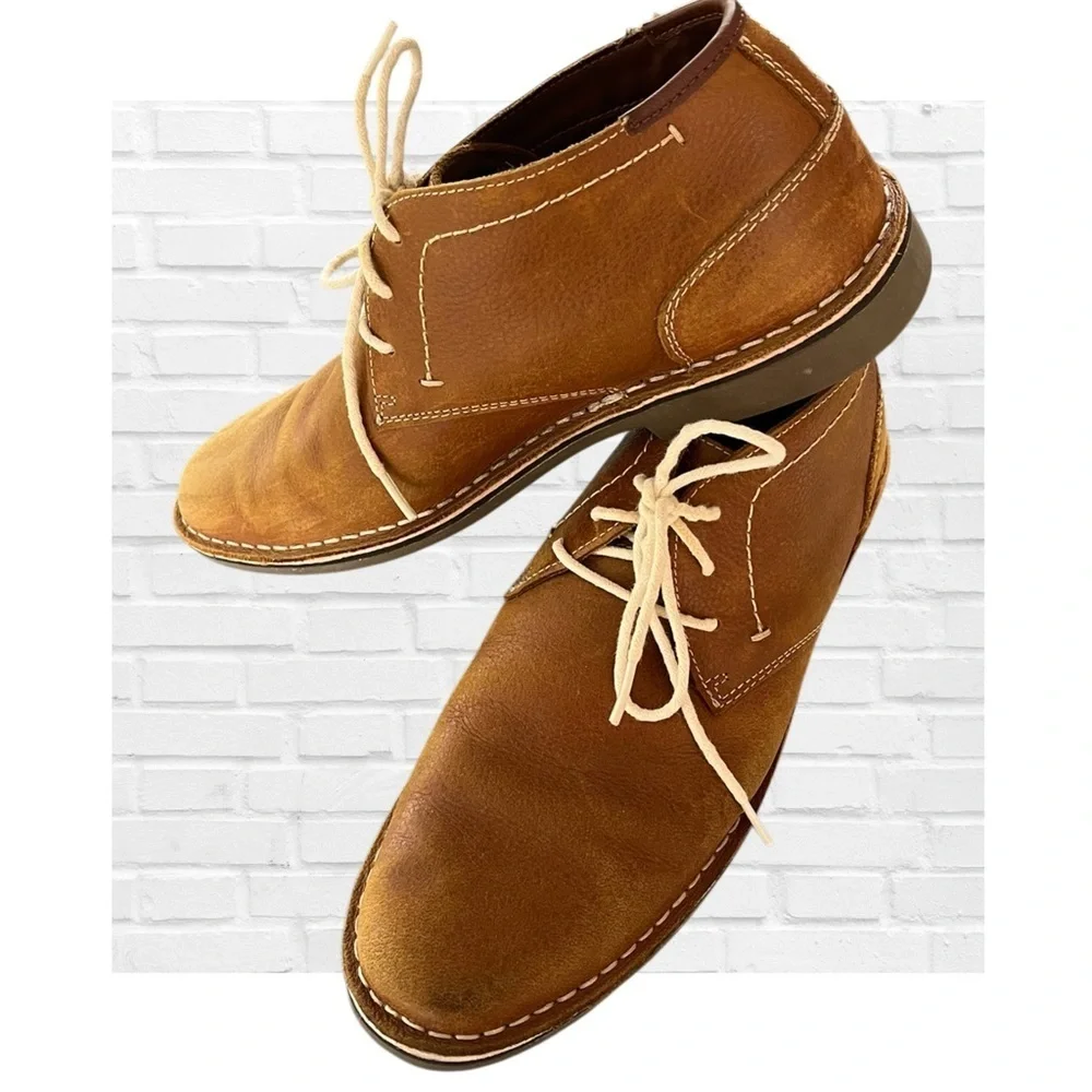 Kenneth Cole Reaction British Tan Desert Sun Distressed Chukka Boots Mens 11